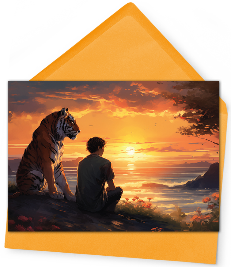 Sunset with Tiger