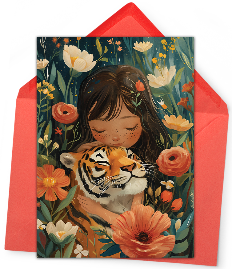 Tiger in the Flowers