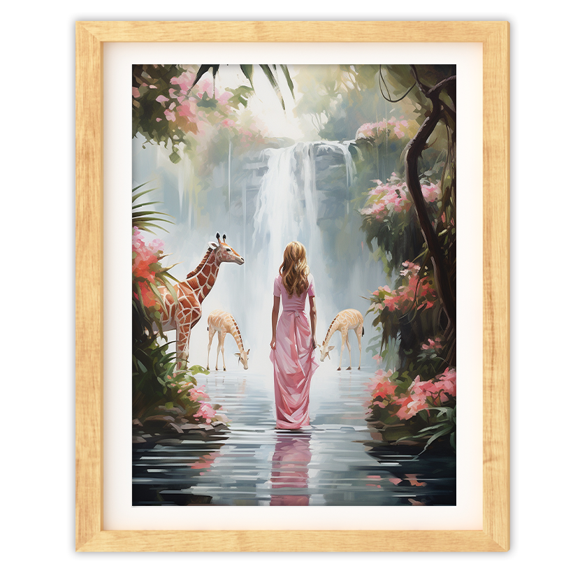 Giraffes in Paradise - Art Print