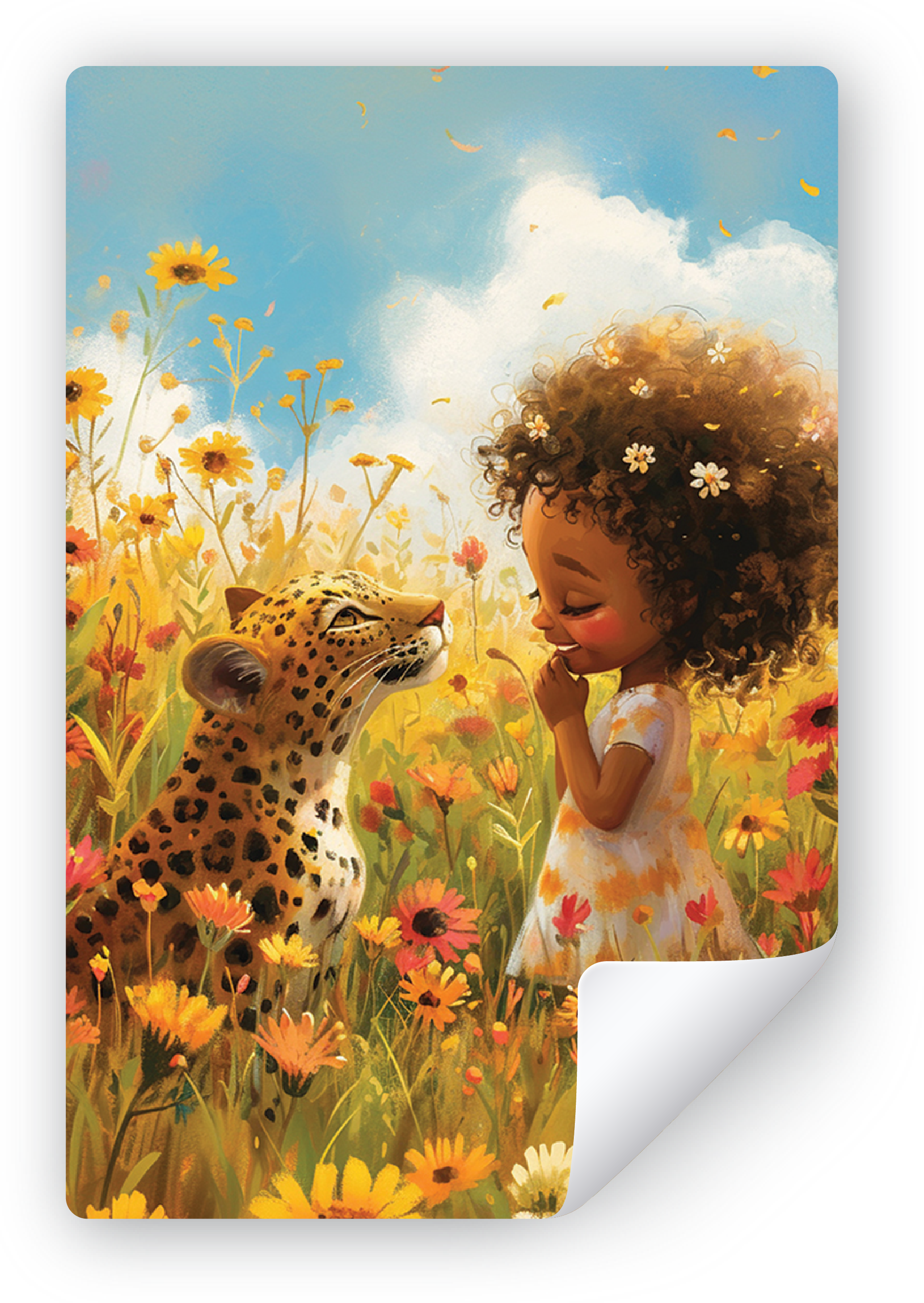 Girl with Leopard Sticker