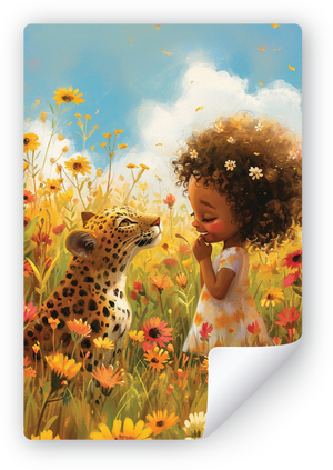 Girl with Leopard Sticker