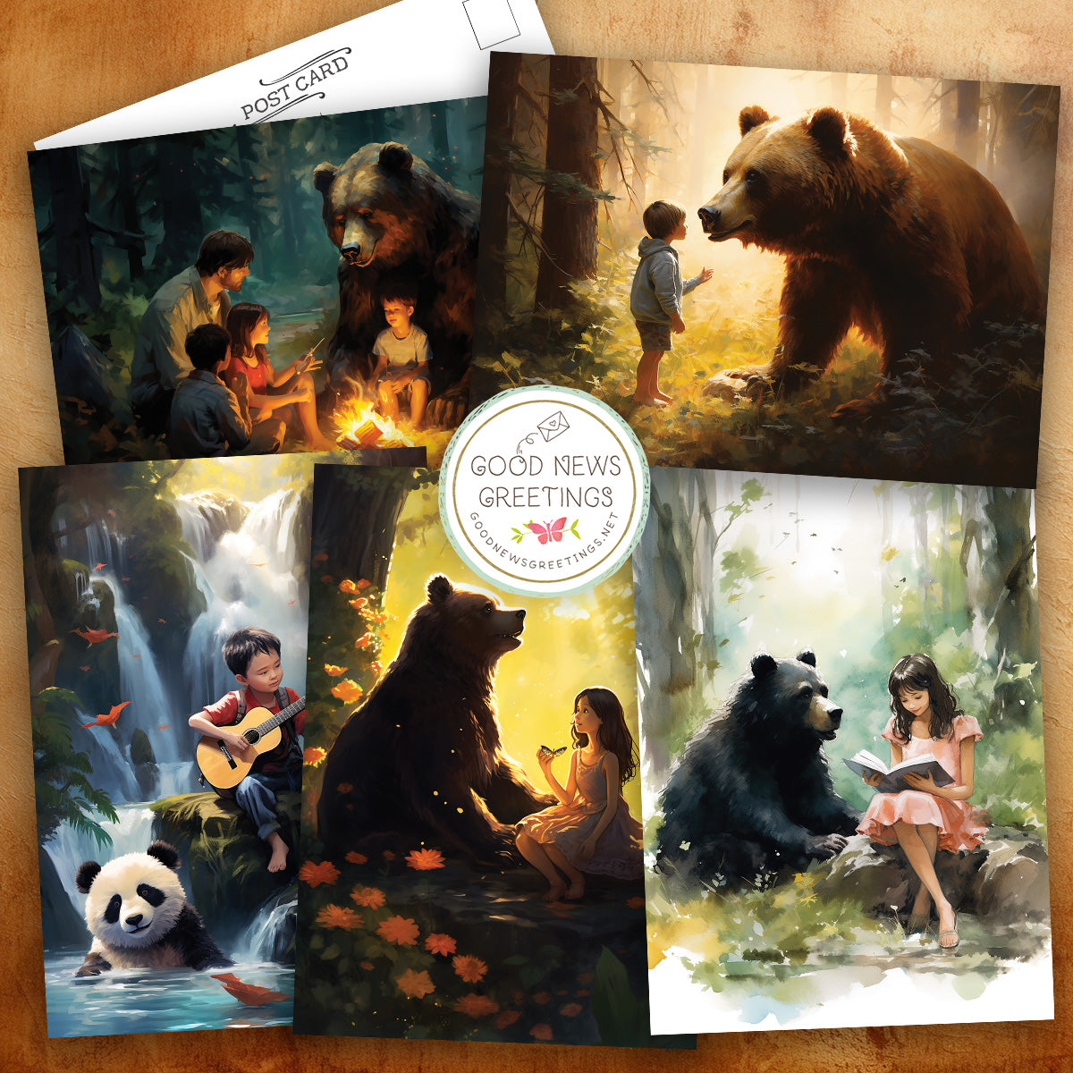 Beary Good Friends (set 2) - Paradise Postcard (pack of ten)