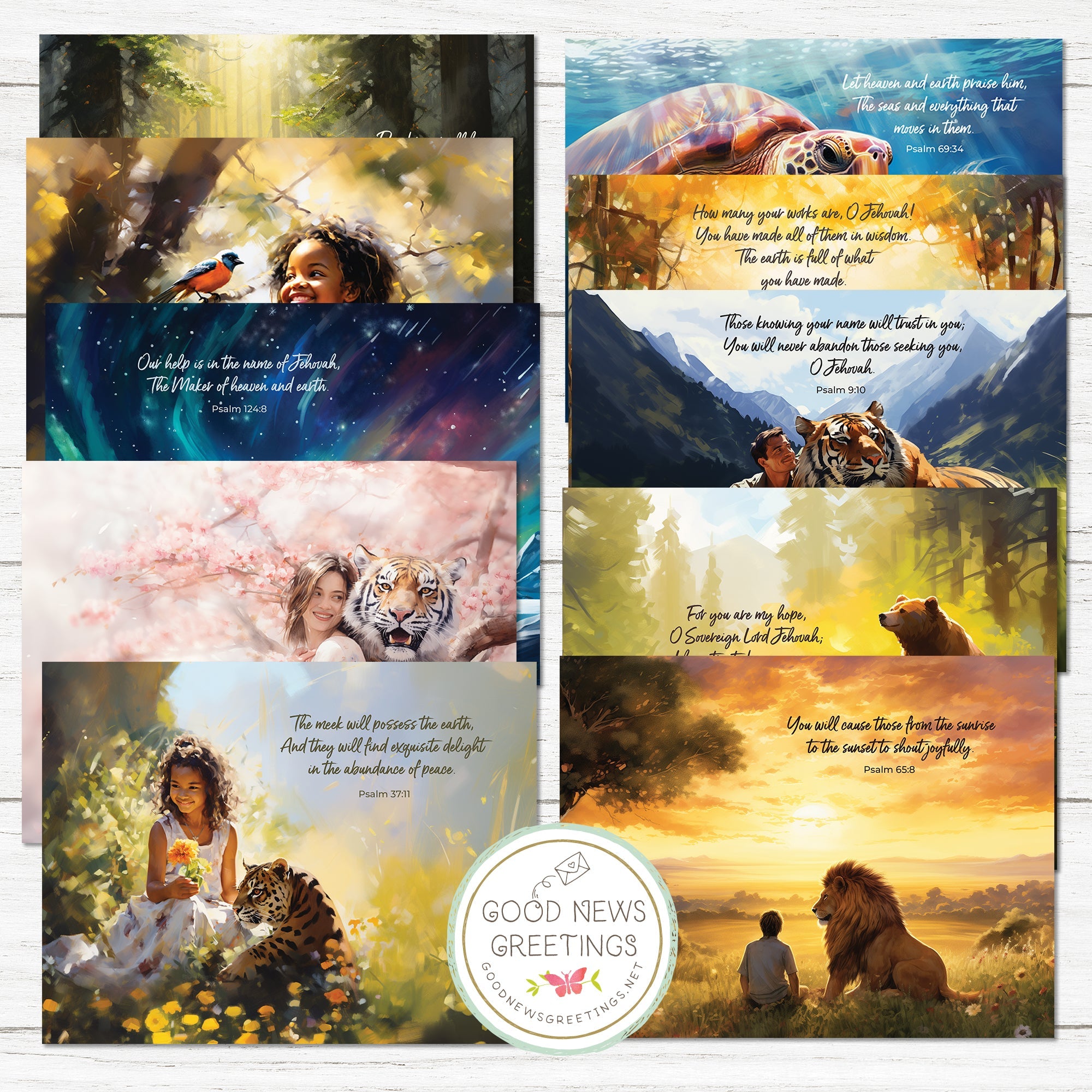 Psalms Package - Paradise Postcard (pack of ten)