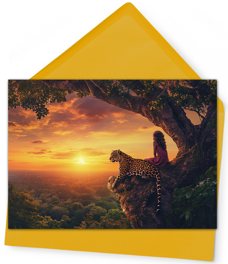 Sunset With Leopard