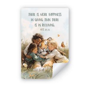 Happiness in Giving Sticker