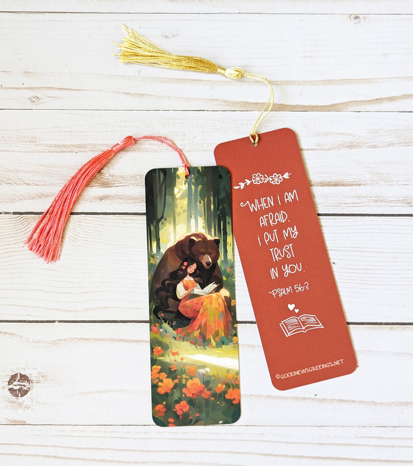 Reading With Bear - Bookmark