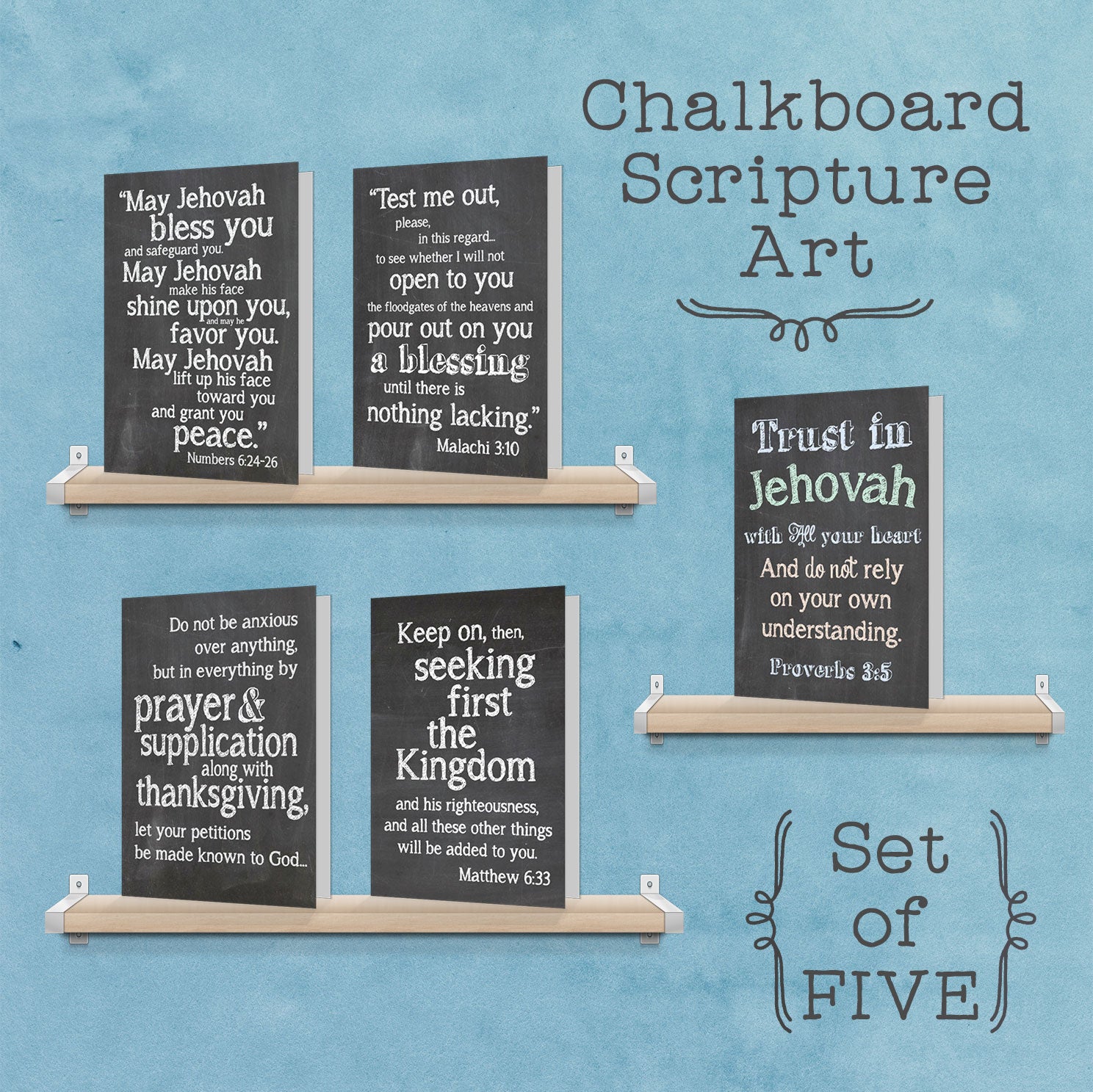 Chalkboard Scripture Set