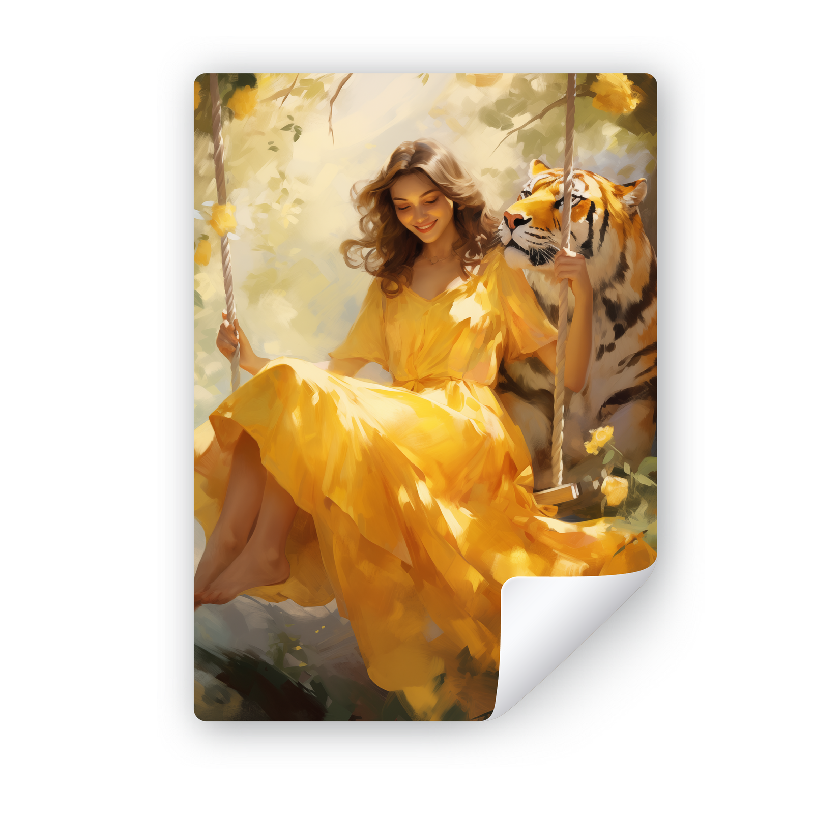 Swinging with Tiger Sticker