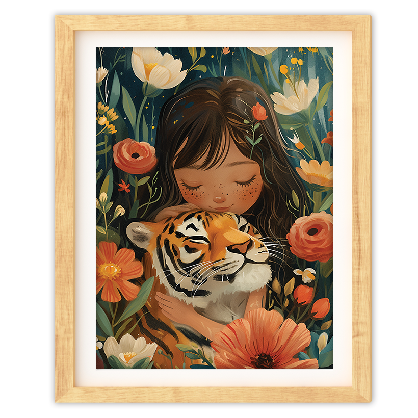 Tiger in the Garden - Art Print