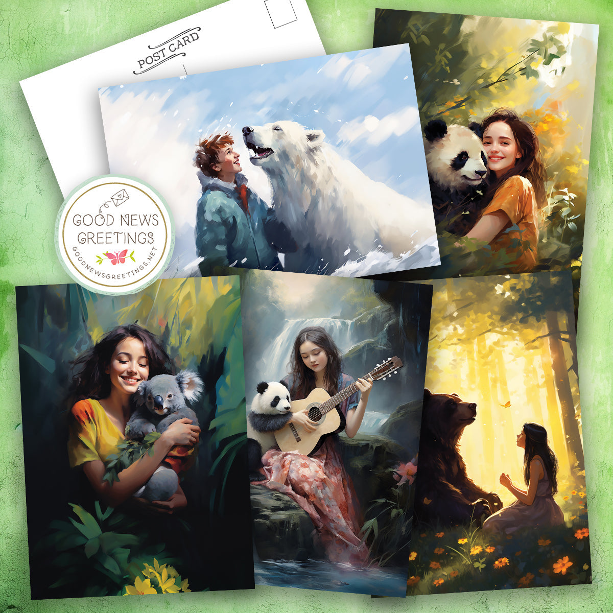 Beary Good Friends - Paradise Postcard (pack of ten)